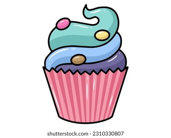 Hand drawn Food Cake Illustration