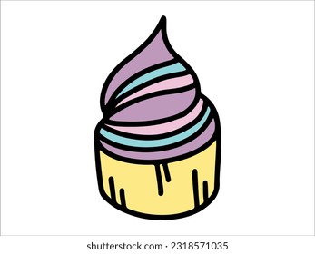 Hand drawn Food Cake Illustration