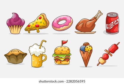 Hand Drawn Food and Drink Collection