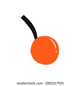 Hand drawn food fruit cherry icon vector illustration. Baking bakery and pastry stuff element