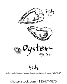 Hand drawn food ingredients - sea food menu illustrations - vector