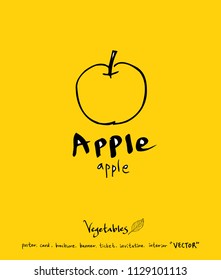 Hand drawn food ingredients - vegetable and fruit illustrations - vector