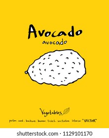 Hand drawn food ingredients - vegetable and fruit illustrations - vector