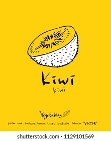 Hand drawn food ingredients - vegetable and fruit illustrations - vector