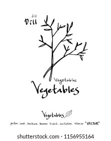Hand drawn food ingredients - vegetable and fruit illustrations - vector