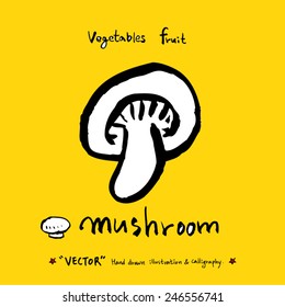 Hand drawn food ingredients - vegetable and fruit illustrations - vector