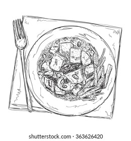 Hand drawn food sketch 