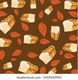 Hand drawn foods pattern wallpapper Vector