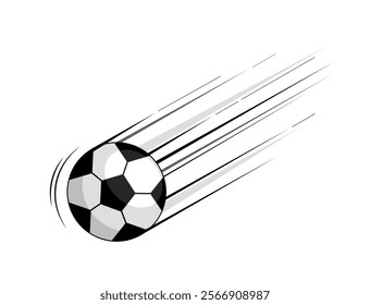 Hand drawn football ball. Active lifestyle and team sports. Emblem or logo. Football and soccer. Competition and tournament. Flat vector illustration isolated on white background