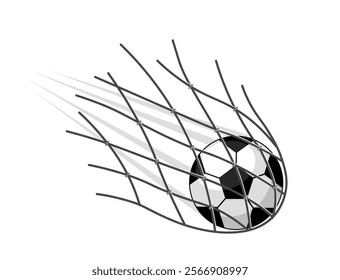 Hand drawn football ball. Active lifestyle and team sports. Leather sport equipment. Football and soccer. Competition and tournament. Flat vector illustration isolated on white background