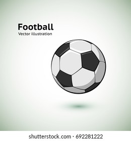 Hand drawn football ball. Vector illustration
