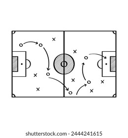 Hand Drawn Football Strategy Vector Design.