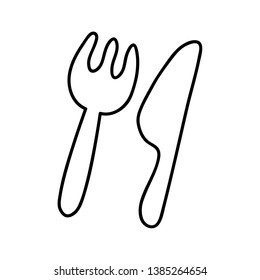 Hand Drawn Fork And Knife 