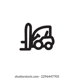 Hand drawn forklift,vector illustration eps 10 