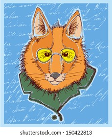 hand drawn fox