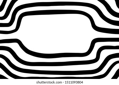 Hand drawn frame in cartoon style black white lines minimalism contrast