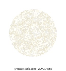 Hand drawn frame circle pattern print. Vector background. Geometric abstract texture