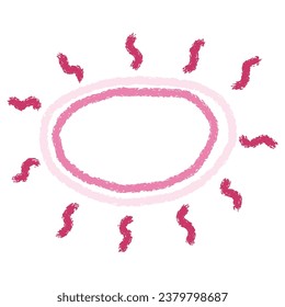 Hand drawn frame. Decoration elements for children. Vector frame in cartoon style.