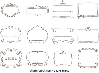 Hand drawn frame faint illustration image