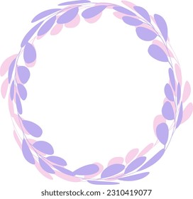 Hand drawn frame with flowers	