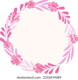 Marco dibujado a mano con flores	