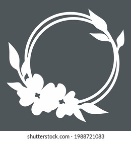 Marco dibujado a mano con flores calidad de ilustración vectorial cortado