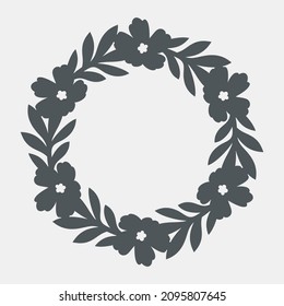 Handgezeichneter Rahmen mit Blumenqualität, Vektorgrafik-Schnitt