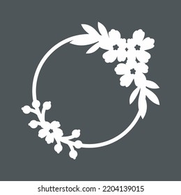 Handgezeichneter Rahmen mit Blumenqualität, Vektorgrafik-Schnitt