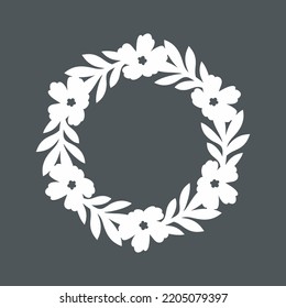 Marco dibujado a mano con flores calidad de ilustración vectorial cortado
