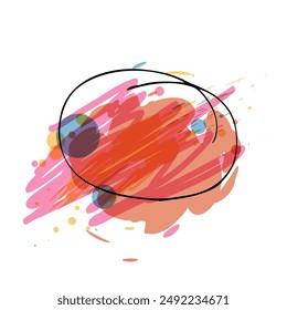 Hand drawn frame icon. Border line doodle sketch, round frame scribble design element isolated, sketchy handdrawn ink vector imitation