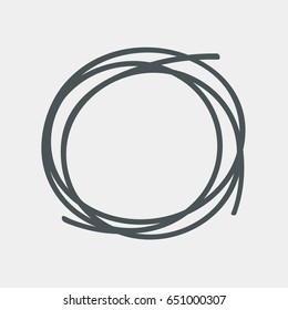 Hand drawn frame quality vector illustration cut