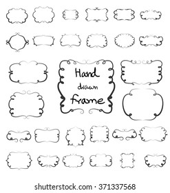 Hand drawn frame vector element design