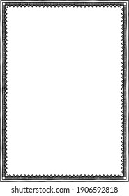 Hand Drawn Frame Vector Illustration A3 A4 A5