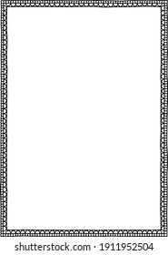 Ilustración del vector de marco dibujado a mano A3 A4 A5