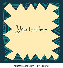 Hand drawn frame for your text
