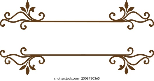 Marcos y Anuncios dibujados a mano. Bueno para tarjetas de felicitación, invitaciones de boda, menú de restaurante, certificados reales y Diseño gráfico.