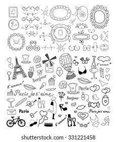 Hand Drawn Frames design and Paris