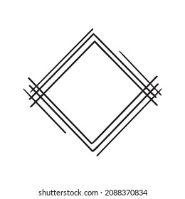 Hand drawn frames. Handdrawn square frame. Vector, illustration.