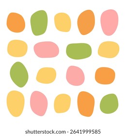 Hand drawn frames for quote. Background for text. Blank abstract form of speech bubbles. Colored shape text field. Organic doodle shape. Quote minimalist frame template