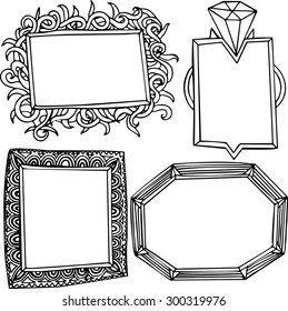 hand drawn frames set