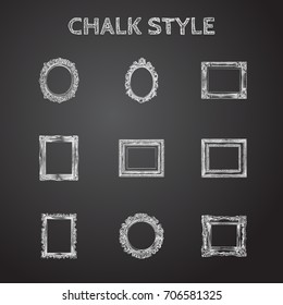 Hand Drawn Frames Sketches Set. Collection Of Square, Wallpaper, Painting And Other Sketch Elements.