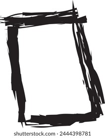 Hand drawn frames. Hand drawn square frame. Vector borders grunge template set.