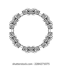 hand drawn frames and vintage ornaments vector illustration