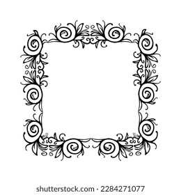 hand drawn frames and vintage ornaments vector illustration
