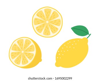 Hand drawn fresh lemon, vector illustration