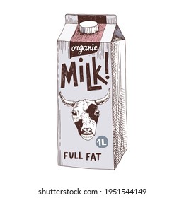contenedor de envases de leche fresca