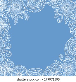 Hand drawn fresh summer card.  All objects are conveniently grouped on different layers and are easily editable