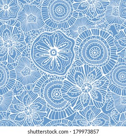 Hand drawn fresh summer seamless pattern.  All objects are conveniently grouped and are easily editable