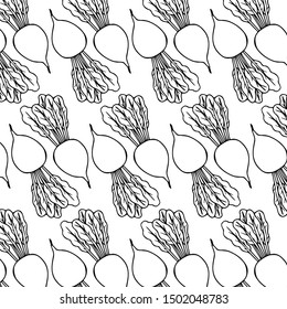 hand drawn fresh vegetables set