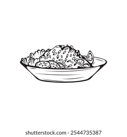 Hand Drawn Fried Rice Illustration - 02